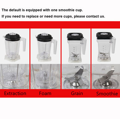 220V Low-Noise Multifunctional Heavy Duty Blender with 1800W and Plastic Container