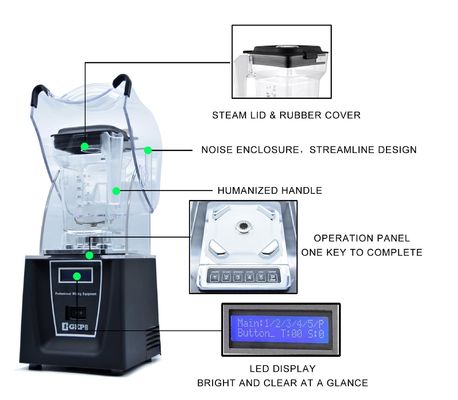 220V Low Voice Electric Household Mixer 1500Ml Power Blender Mixer for Ice Drink and Juice
