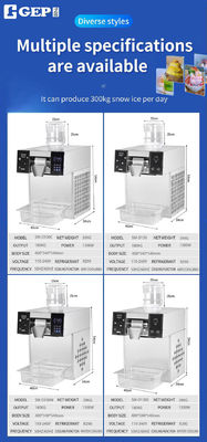 Commercial Snowflake Ice Cream Machine Automatic Production with Instant Electric Air Pot