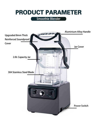 8 Speed Settings Customized Logo Commercial Blender For Smoothie Machine