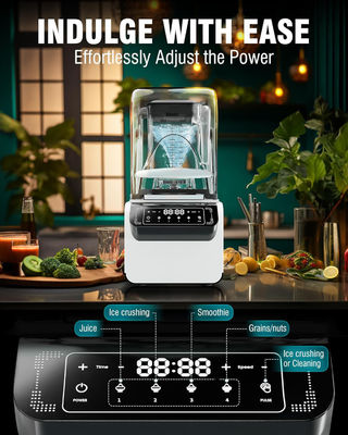 Coffee Shop Professional Equipment Powerful Smoothie Blender With Soundproof Cover