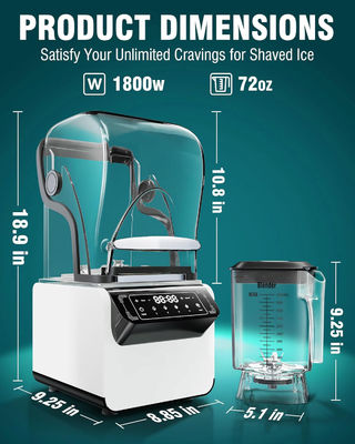 Coffee Shop Professional Equipment Powerful Smoothie Blender With Soundproof Cover