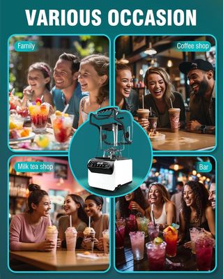 Coffee Shop Professional Equipment Powerful Smoothie Blender With Soundproof Cover