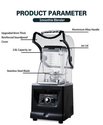 Low Noise High Speed Commercial Blender for Coffee Shop 9840 Strong Pure Copper Motor