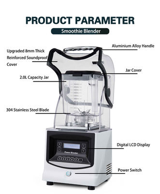 1800W Professional Kitchen Appliances High Speed Food Processor Blender for Commercial